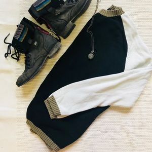 Color Block Oversized Sweater XL